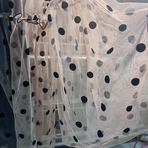 Asos Polka Dot Mesh Overlay Dress - Picture 6 of 10